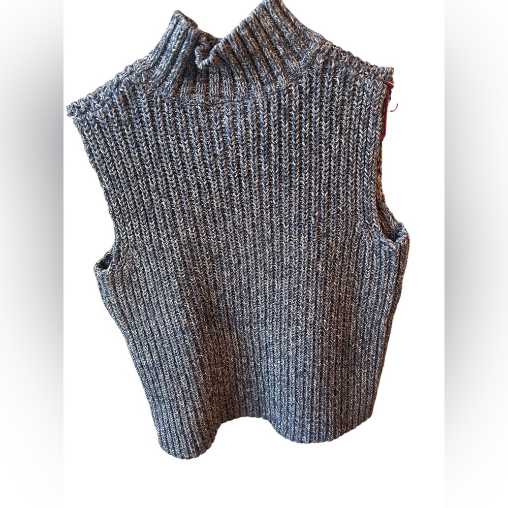 Vintage Talbots Gray Cowl Turtleneck Sweater - Picture 2 of 10